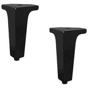 vidaXL Mēbeļu kājas 2 gab. Melna 54,1 x 54,1 x 100 mm Dzelzs