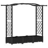 vidaXL Pacelta gulta ar treliem un jumtu Melns 169 x 40 x 123 cm PP