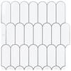 vidaXL Pūka flīze 10 pcs Balta pelēka 30 x 30 cm Poliuretāns un PET