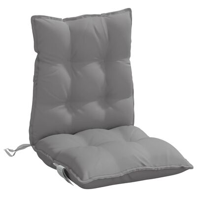 vidaXL dārza krēslu matrači, 2 gab., oksforda audums, pelēks