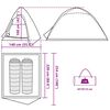vidaXL kempinga telts 2 personām, kupola forma, ūdensnecaurlaidīga