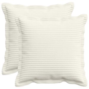 vidaXL Spilvenu pārvalks 2 gab. HOUTEN Krēmkrāsa 30 x 30 cm kordurojs
