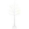 vidaXL Bērza Ziemassvētku eglīte Balts 22 x 22 x 120 cm Plastmasa