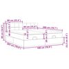 vidaXL Osmaņu gultas rāmis ar matračiem gaiši pelēks 180x200cm audums