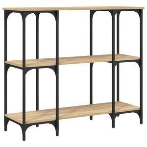 vidaXL konsoles galdiņ&scaron;, koka krāsa, 102x35x90 cm, inženierijas koks