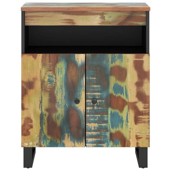 vidaXL kumode ar 2 durvīm, 60x33x75 cm, pārstrādāts masīvkoks