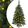 vidaXL Mini Ziemassvētku koks 60 cm 25 LED Silti balts PVC Zaļa