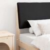 vidaXL Mīkstināts gultas galvgalis Melna 75 cm Ciets priedes koks