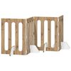 vidaXL Locāmā mājdzīvnieku sēta 4 pcs Amatnieka Ozols 201 x 38 x 70 cm