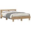 vidaXL Gultas rāmis Artisānā ozols 140 x 190 cm Inženierijas koks