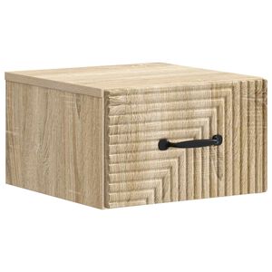 vidaXL Sienā stiprināms nakts skapis Sonomas ozols 34,5 x 33 x 20 cm