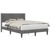 vidaXL Gultas rāmis ar galvas klāju Tum&scaron;i pelēka 137 x 190 cm Samts