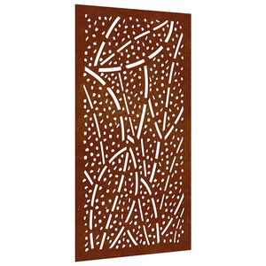 vidaXL dārza sienas rotājums, 105x55 cm, tērauds, rūsas efekts