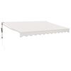 vidaXL izvelkama markīze, automātiska, krēmkrāsas, 3x2,5 m