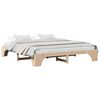 vidaXL Gultas rāmis Dabiska 200 x 200 cm Ciets priedes koks