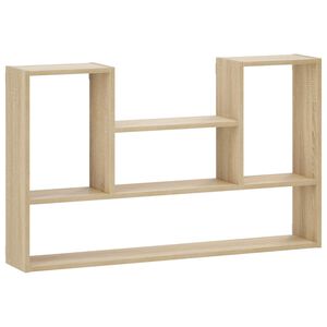 vidaXL Sienas plaukts Sonomas ozols 100 x 17 x 60 cm Koksnes materiāls