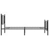 vidaXL gultas rāmis ar galvgali un kājgali, melns metāls, 90x200 cm