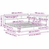 vidaXL Grāmatu plaukta gulta ar plauktu Sonomas ozola 180 x 200 cm
