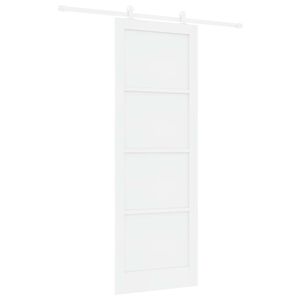 vidaXL Slīdo&scaron;ās durvis Balts 83 x 232 cm Priedes masīvkoks