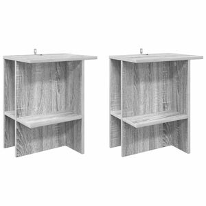 vidaXL Kafijas galdiņ&scaron; 2 pcs Pelēks Sonoma ozols 40 x 30 x 49 cm