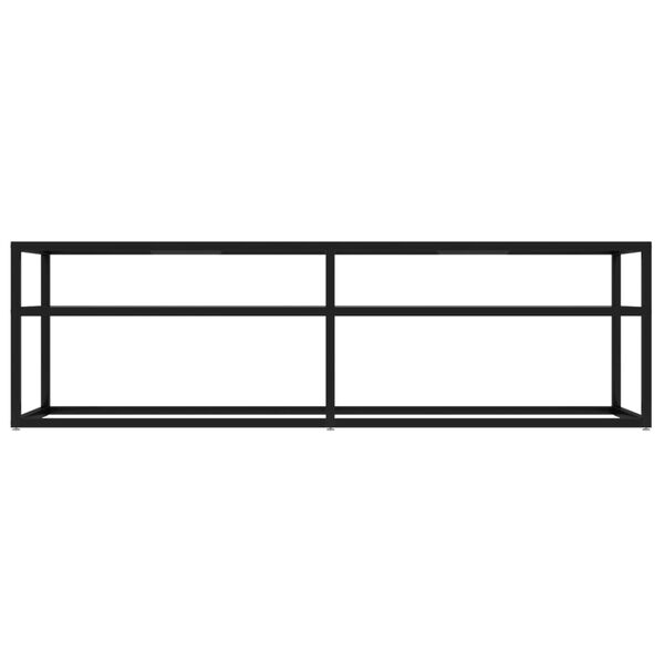 vidaXL TV plaukts, 140x40x40,5 cm, caurspīdīgs rūdīts stikls
