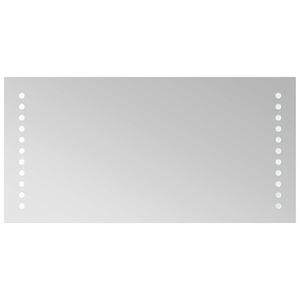 vidaXL LED vannas spogulis Caurspīdīgs 40 x 20 cm rūdīts stikls