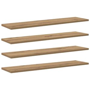 vidaXL Grāmatplaukta Paneļa 3 līmeņi 4 gab. 80 x 20 x 1,5 cm Brūna