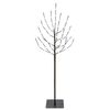 vidaXL LED Ziemassvētku koks Melns 120 cm Tērauds 100 LED
