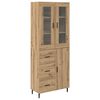 vidaXL Augstais skapītis 2 pcs Artisānā ozols 69,5 x 34 x 180 cm