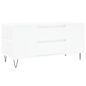 vidaXL kafijas galdiņ&scaron;, balts, 102x44,5x50 cm, inženierijas koks