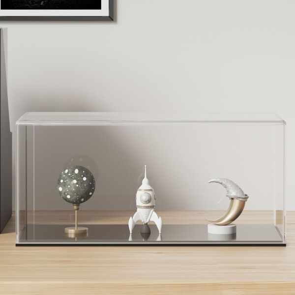 vidaXL vitrīnas kaste, caurspīdīga, 30x15x14 cm, akrils