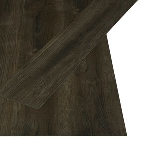 vidaXL Pa&scaron;līmējo&scaron;s grīdas dēlis Tum&scaron;i brūna 4,46 m&sup2; 32 gab. PVC