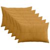 vidaXL Spilvenu pārvalks 6 pcs ALMELO Dzeltena 50 x 80 cm kordurojs