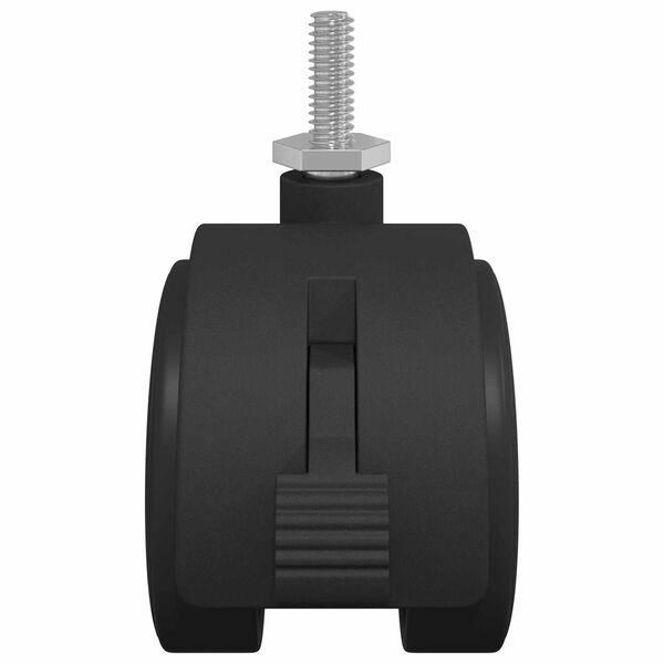 vidaXL Ritenis 2 pcs Melns un sudrabains 40,1 x 40,1 x 37,8 mm