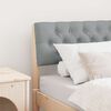 vidaXL Mīkstināts gultas galvgalis Gai&scaron;i pelēks 80 cm