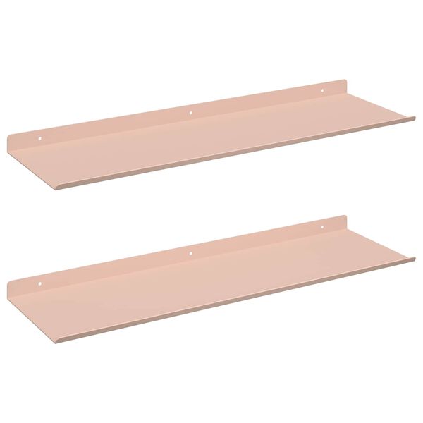 vidaXL Peldējo&scaron;ais plaukts 2 pcs Rozā 60 x 18 x 2,5 cm Tērauds