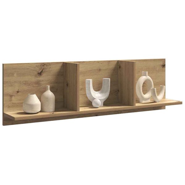 vidaXL sienas skapītis, 100x16,5x30 cm, koka krāsa, inženierijas koks