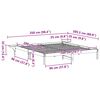vidaXL Gultas rāmis Balts 200 x 200 cm Ciets priedes koks
