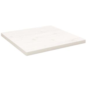 vidaXL galda virsma, balta, 40x40x2,5 cm, priedes masīvkoks, kvadrāta