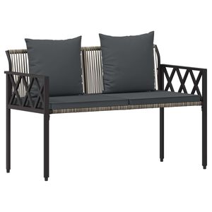 vidaXL Āra soli 2 -Seater 116 x 56 x 75 cm poliratāns
