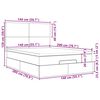 vidaXL Osmaņu gultas rāmis ar matrača pelēkbrūna 140x200 cm audums
