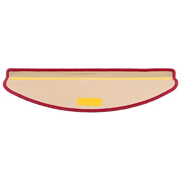 vidaXL kāpņu paklāji, 5 gab., pa&scaron;līmējo&scaron;i, 65x21x4 cm, sarkani