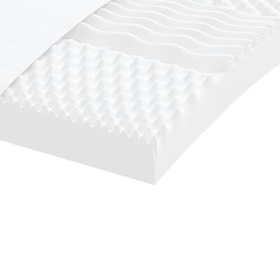 vidaXL putu matracis, balts, 200x200 cm, 7 zonas, cietība 20 ILD