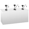 vidaXL mērču dispensers, 3 x 3,5 L, nerūsējo&scaron;s tērauds