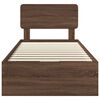 vidaXL Gultas rāmis Brūnais ozols 100 x 200 cm Inženierijas koks