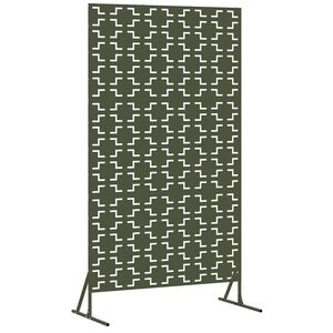 vidaXL Privātuma ekrāns 100 x 50 x 180 cm Tērauds Olīvu zaļ&scaron;