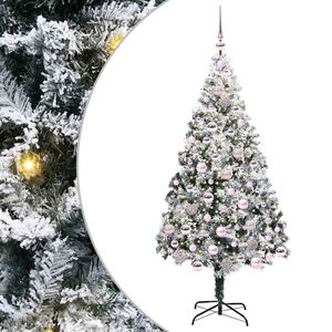 vidaXL Mākslīgā Ziemassvētku eglīte Balts 180 cm