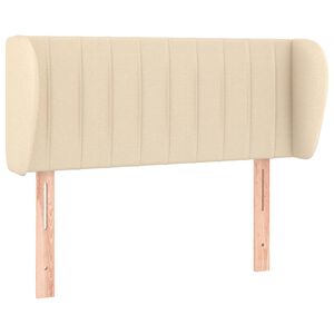 vidaXL galvgalis ar malām, 83x23x78/88 cm, krēmkrāsas audums