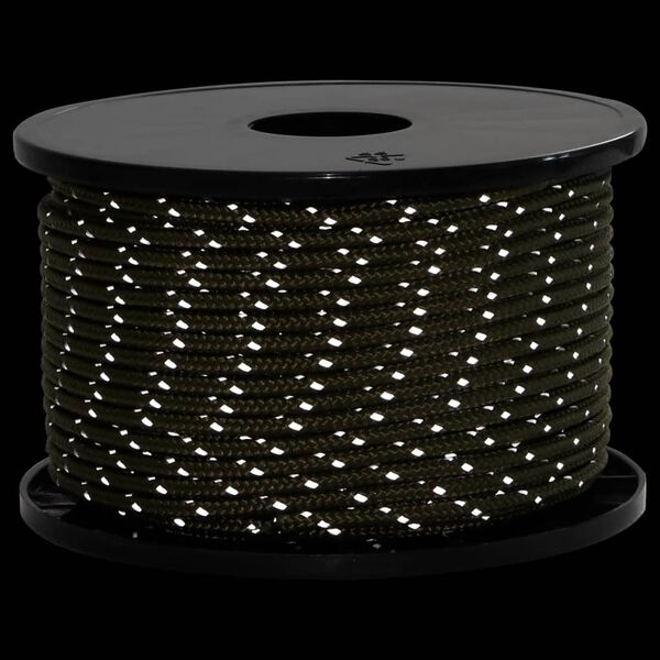 vidaXL telts virve, atstarojo&scaron;a, ar savilcējiem, 50 m, 5 mm