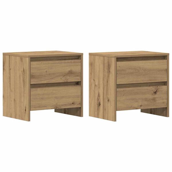 vidaXL Nakts skapītis 2 pcs Artisānā ozols 45 x 34 x 44,5 cm